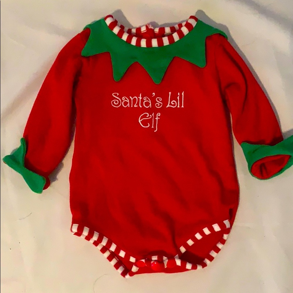 Santa lil Elf onesie size 0-6mon